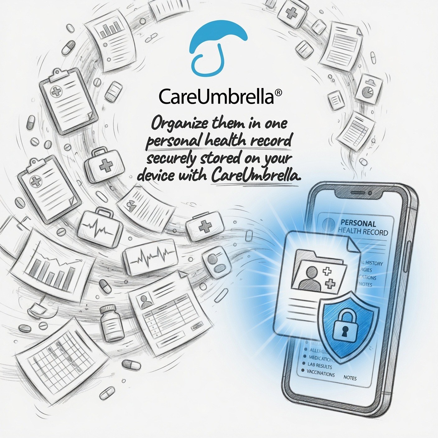CareUmbrella bringing scattered health information into one personal health record